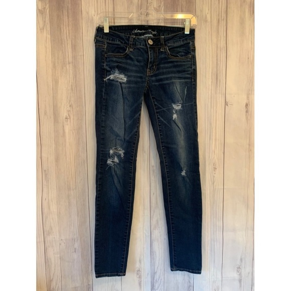 American Eagle Super Stretch Jeggings Skinny Jeans Size 2 - Picture 1 of 8
